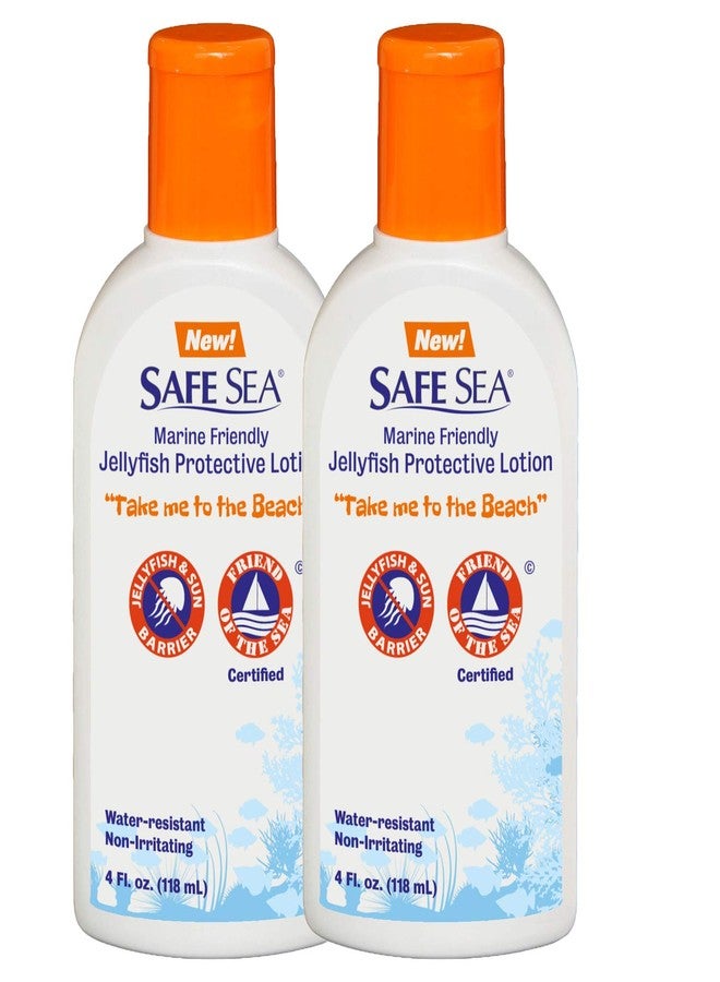 Safe Sea Anti Jellyfish Lotion, Non Toxic Waterproof Protects Against Sea Lice, Fire Coral & Jelly Stings (2 pack no SPF) - Image 1